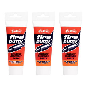 CarPlan FIP120 Fire Putty 120gm Exhaust Assembly Joint Paste x 3