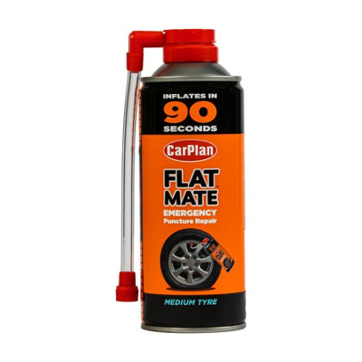 CarPlan Flat Mate Tyre Inflator Emergency Puncture Repair 400mL x4 Treatment