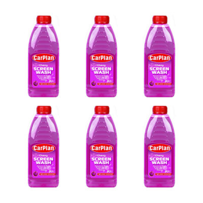 CarPlan Fragranced Car Screenwash Concentrated - 1L Cherry (Pack of 6)