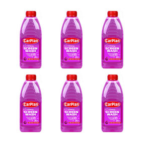 CarPlan Fragranced Car Screenwash Concentrated - 1L Cherry (Pack of 6)