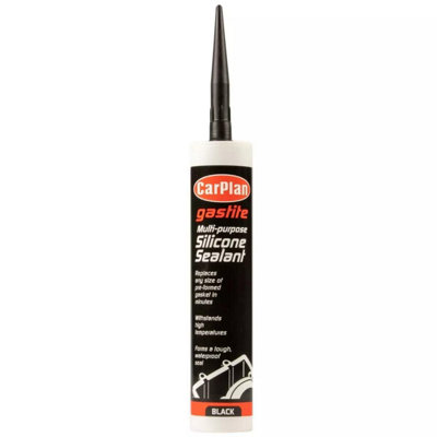 CarPlan Gastite Multi-Purpose Silicone Sealant Adhesive 310mL - Black x 3