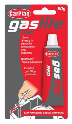 CarPlan GRG050 Gastite Gasket & Joint Compound Semi-Hardening 50gm - Red x 12