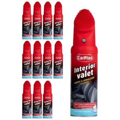 CarPlan IVC400 Interior Valet 400ml & Brush - Carpet & Upholstery Cleaner x 12