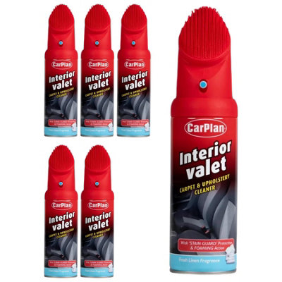 CarPlan IVC400 Interior Valet 400ml with Brush - Carpet & Upholstery Cleaner x 6