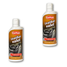 CarPlan LVC600 Leather Valet Clean & Care Upholstery - 600mL x2 Treatment 1.2L