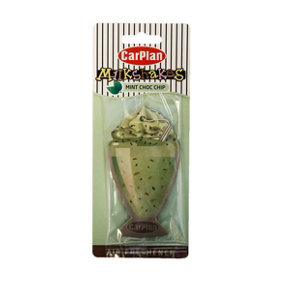 CarPlan Milkshake Air Freshener - Mint Choc Chip Fragrance Scent Car Home Office