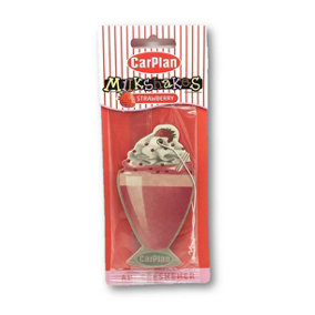 CarPlan Milkshake Air Freshener - Strawberry Fragrance Scent Car Home Office