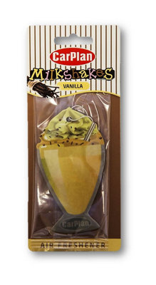 CarPlan Milkshake Air Freshener - Vanilla x 2