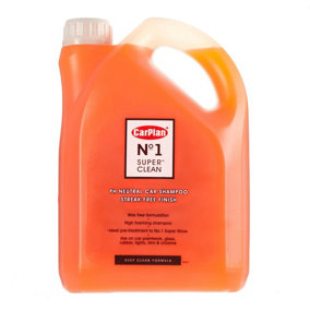 CarPlan No.1 Super Clean 2L - Orange Fragranced, High Foaming pH Car Shampoo