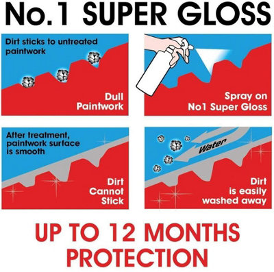 CarPlan No.1 Super Gloss Plus Microfibre Cloths - 600mL Cleaning Treatment - 3