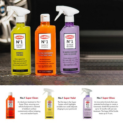 CarPlan No.1 Super Valet Kit Detailing Pre Clean Wash Polish Shine Protect