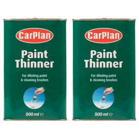 Carplan Paint Thinners For Diluting Paint & Cleaning Brushes 500ml x2