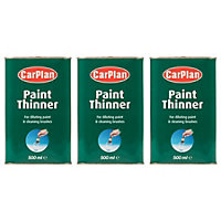 Carplan Paint Thinners For Diluting Paint & Cleaning Brushes 500ml x3