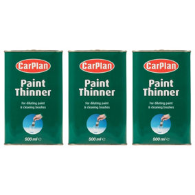 Carplan Paint Thinners For Diluting Paint & Cleaning Brushes 500ml x3