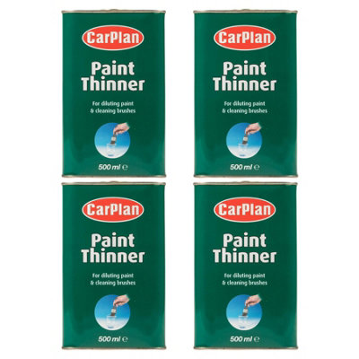 Carplan Paint Thinners For Diluting Paint & Cleaning Brushes 500ml x4