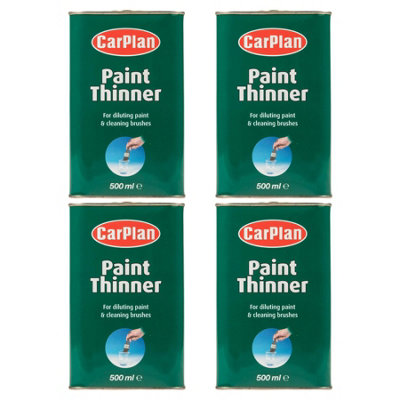 Carplan Paint Thinners For Diluting Paint & Cleaning Brushes 500ml x4