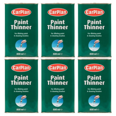 Carplan Paint Thinners For Diluting Paint & Cleaning Brushes 500ml x6