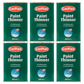 Carplan Paint Thinners For Diluting Paint & Cleaning Brushes 500ml x6
