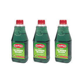 CarPlan Screen Wash Apple Concentrated 1L (Pack of 3)