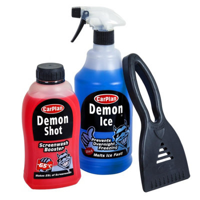 CarPlan Shot Screenwash & Ice Preventer De-Icer Kit Ice Melt Washer Fluid