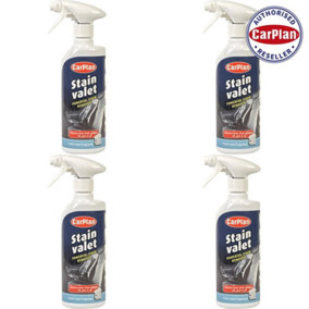 CarPlan SVC600 Stain Valet Seats Carpets Roof Linings Cleaner - 600ml x 4