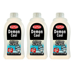 CarPlan Winter Antifreeze & Summer Coolant Universal Top Up Demon Cool 3x 1L