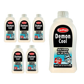CarPlan Winter Antifreeze & Summer Coolant Universal Top Up Demon Cool 6x 1L