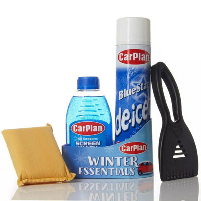 Carplan Winter Essential Car Care Travel Kit Scraper De-Icer Screen Wash x3 - 3