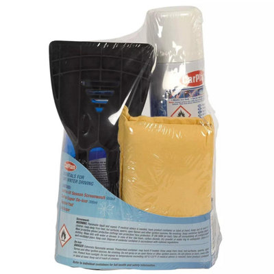 Carplan Winter Essential Car Care Travel Kit Scraper De-Icer Screen Wash x3 - 5