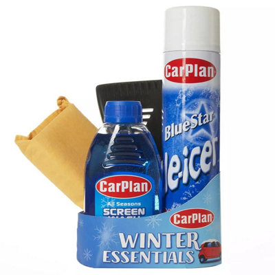 Carplan Winter Essential Car Care Travel Kit Scraper De-Icer Screen Wash x3 - 7