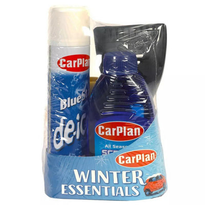 Carplan Winter Essential Car Care Travel Kit Scraper De-Icer Screen Wash x3 - 9