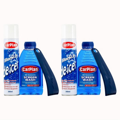 CarPlan Winter Essentials Gift Pack De-Icer All Season Screenwash Ice Scraper x2