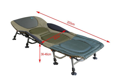 CARPZILLA Carp Fishing Bed Chair Bedchair Camping Heavy Duty 8