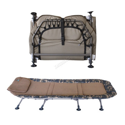 CARPZILLA Fishing Bed 8 Legs 150kg Folding Bedchair Camping Equipment 210x97cm