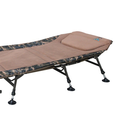 CARPZILLA Fishing Bed 8 Legs 150kg Folding Bedchair Camping Equipment 210x97cm