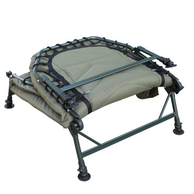 CARPZILLA Portable Fishing Bed Chair - XL Camping Bed With Tackle Storage