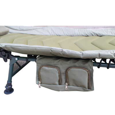 CARPZILLA Portable Fishing Bed Chair - XL Camping Bed With Tackle Storage