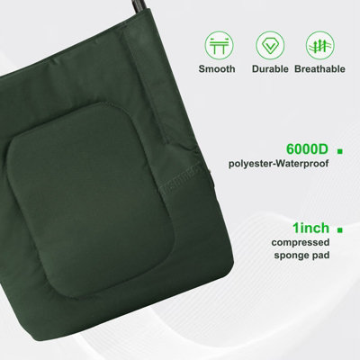CARPZILLA Portable Folding Fishing Chair with Footrest 170 Recline Extend Green