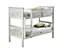 Carra White Wooden Single Bunk Bed