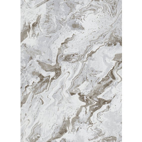 Carrara Marble Blown Grey and Metallic