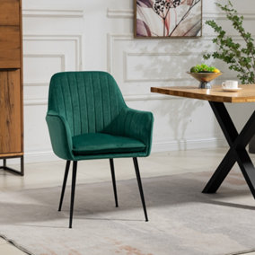Carrara Velvet Dining Chairs - Set of 2 - Green