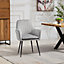 Carrara Velvet Dining Chairs - Set of 2 - Silver
