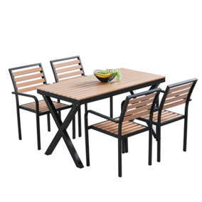 Carrick Patio Table and 4 Chairs Set