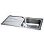 Carron Phoenix Zeta 100 1.0 Bowl Linen Finish Stainless Steel Kitchen Sink