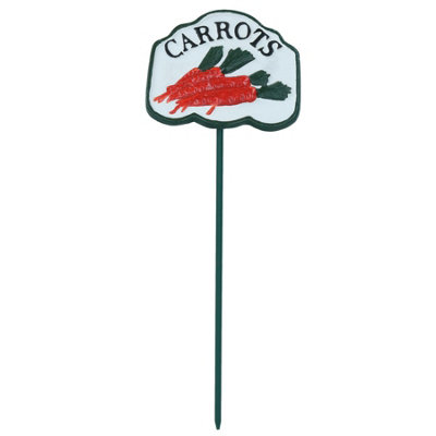 Carrots Vegetable Sign Marker Label Cast Iron Plant Garden Yard Allotment