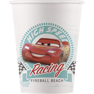 Cars Paper Lightning McQueen Party Cup (Pack of 8) White/Red/Blue (One Size)