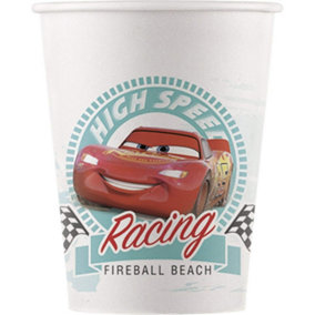 Cars Paper Lightning McQueen Party Cup (Pack of 8) White/Red/Blue (One Size)