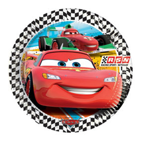 Cars Racing Sports Network Party Plates (Pack of 8) Multicoloured (One Size)