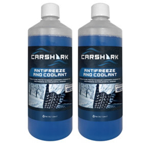 CARSHARK Antifreeze and Coolant 2 x 1 Litre Effective down to -20 - Ready to use