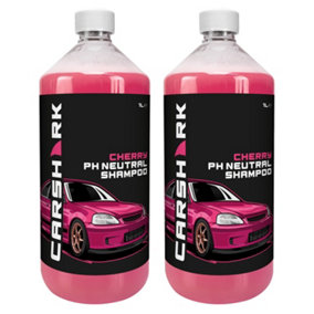 CARSHARK PH Neutral Car Shampoo 2 x 1 Litre - Concentrate - Cherry